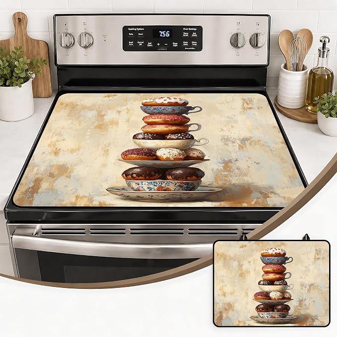 Stove Top Covers with A Non-slip Rubber Coating—protect Your Stove from Scratches, Extend Countertop Space, and Add A Classic Kitchen Touch.