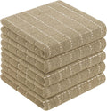 Homaxy 100% Cotton Terry Kitchen Towels, 5 Pack, Tan | Ultra Soft and Absorbent Dish Towels for Kitchen, Suitable for Drying and Washing Dishes