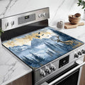 Misty Forest Deer Stove Top Covers for Electric Stove, Mountain Electric Gas Stove Pad Heat Resistant Range Cooktop Protector for Home Decor Kitchen 28"x20"