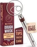Superbaking Danish Dough Whisk 12" Bread Whisk | Single Eye Design, Sourdough Bread Baking, Ergonomic, Stainless Steel