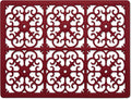 GASARÉ, Extra Large, Thick, Silicone Trivet for Hot Dishes, Pots, and Pans, Heat Resistant Mat for Countertop, Hot Pad for Kitchen, Easy to Clean, 16 x 12 x 3/8 Inches, Red