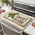 HOMETITUTE Sweet Home Stove Top Cover 28x20 Rustic Wood Diatomite Mat