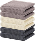 Homaxy 100% Cotton Waffle Weave Kitchen Dish Towels 6-Pack, Mixed Color | 13 x 28 Inches, Ultra Soft Absorbent Dish Towels, Quick Drying Cleaning Towels