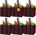 Reusable Grocery Bags 6 Pack, Foldable & Water Resistant Shopping Bags | Large Grocery Tote Bag Water Resistant Shopping Bags Foldable Grocery Bag for Clothes,Shoes and Picnic