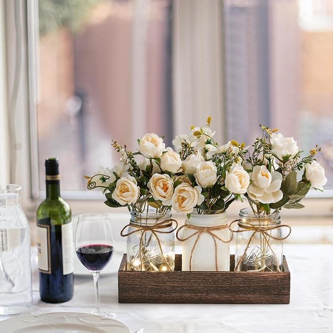 Spring Decor Centerpieces Decoration for Table Coffee Table Decor for Home | Rustic Farmhouse Decor for Home Décor Accents Kitchen Counter Decor Dining Room Living Bathroom,Orange