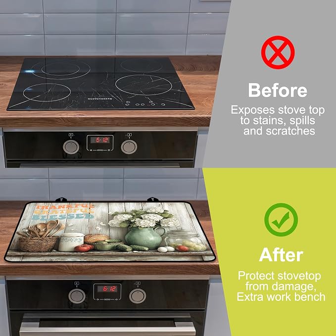 Stove Top Covers for Electric Stove, Glass Stove top Cover 28"x 20"