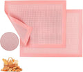 2PCS 15.7"x11.8" Perforated Baking Mats, Silicone Half Sheet Pan Pink | Hollow Out Reusable Oven Liners Heat Resistant Non-Stick Mat for Making Cookie/Bread/Pizza/Macaron/Pastry/Eclair