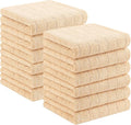 Homaxy 100% Cotton Terry Kitchen Towels, 12 Pack, Apricot | Ultra Soft and Absorbent Dish Towels for Kitchen, Suitable for Drying and Washing Dishes