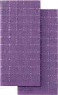 Homaxy 100% Cotton Terry Kitchen Towels, 2 Pack, Purple | Ultra Soft and Absorbent Dish Towels for Kitchen, Suitable for Drying and Washing Dishes