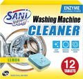 SANI 360° Enzyme Washing Machine Cleaner Tablets, 12-Pack, Lemon Scent | Deep-cleans and deodorizes front-load and top-load washers; 12 tablets provide up to a one-year supply when used monthly.