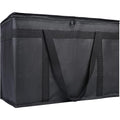 Bodaon 1-Pack Insulated Food Delivery Bag, XX-Large Reusable Grocery Shopping Bag, Frozen Food Cold, Cooler Bags with Zippered Top, Black | Reusable Shopping, Frozen Food Cold, Cooler Bags for Picnic, Commercial Catering Pizza Carrier, Thermal Hot, Col...