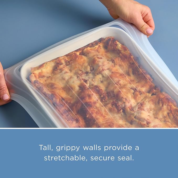 Stasher Reusable Silicone Rectangle Stretch Lid, Food Cover for 9x13 inch | Food-Safe Silicone, Eco-Friendly, Microwave, Oven, Dishwasher Safe, for Sheet Pans and Baking Dishes, Replacement Lid