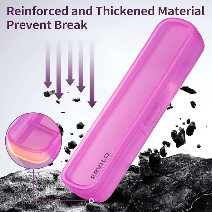 Travel Utensils with Case, Stainless Steel Portable Cutlery Set, Lunch Box Silverware for Work Camping Picnic, Reinforced Case with Snap-Lock Closure, Include Fork Spoon Knife Chopsticks, Rainbow