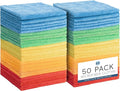 S&T INC. Microfiber Cleaning Cloth, 50 Pack, 11.5" x 11.5" | Bulk Cleaning Cloth for Home and Car, Reusable and Multi-Purpose Cleaning Rags for Business, Machine Washable