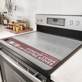 Stove Top Cover for Electric Stove - Food Grade Ceramic Stove top Cover, Silicone XXL Dish Drying Mat, Glass Cooktop Covers, Flat RV Range top Mats (Hyaline,30x21)