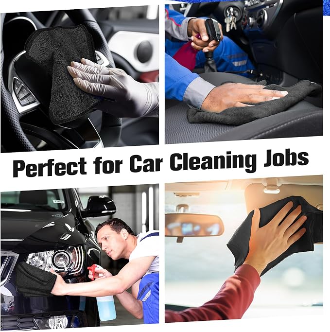 30 Pcs Dry Erase Cloth,6 X 6 Inch,Black | Cleaning Rags Reasonable Whiteboard Cloth Kitchen Towels Microfiber Towels Cars Wash