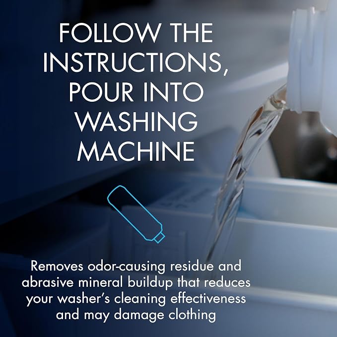 Glisten Washing Machine Cleaner, Fresh Scent Appliance Deodorizer, 12 oz | Helps Remove Odor & Limescale; Regular Care Helps Prevent Future Buildup in Top/Front HE Washers, Made in USA