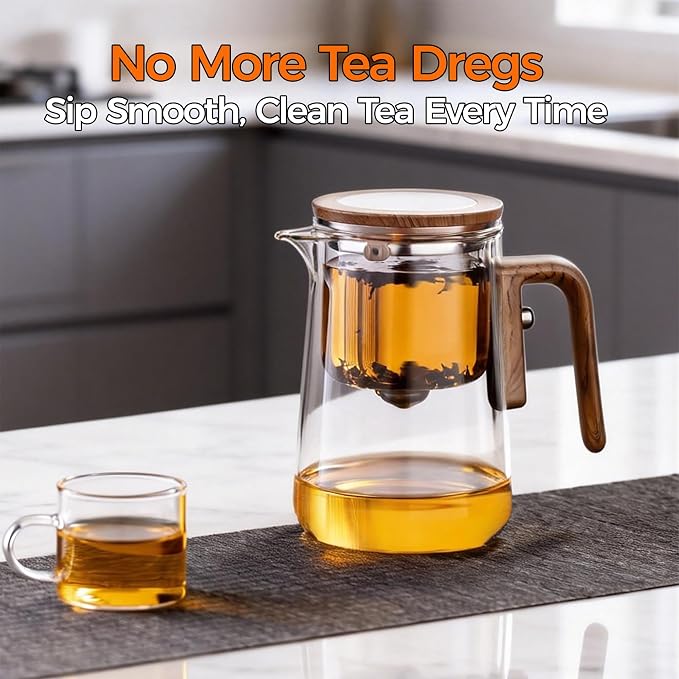 Enchanted Tea Pot with Tea Infuser, Loose Leaf Tea Steeper, 27 oz | Magic Teapot for Loose Leaf Tea Diffusers, Glass Tea Maker, Ideal Gift for Tea Lovers