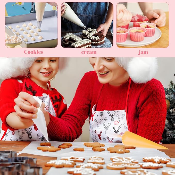 200 Pcs Disposable Cream Pastry Bag Cake Icing Piping Decorating Tool Cupcake Decorating Piping Icing Bag (Red)