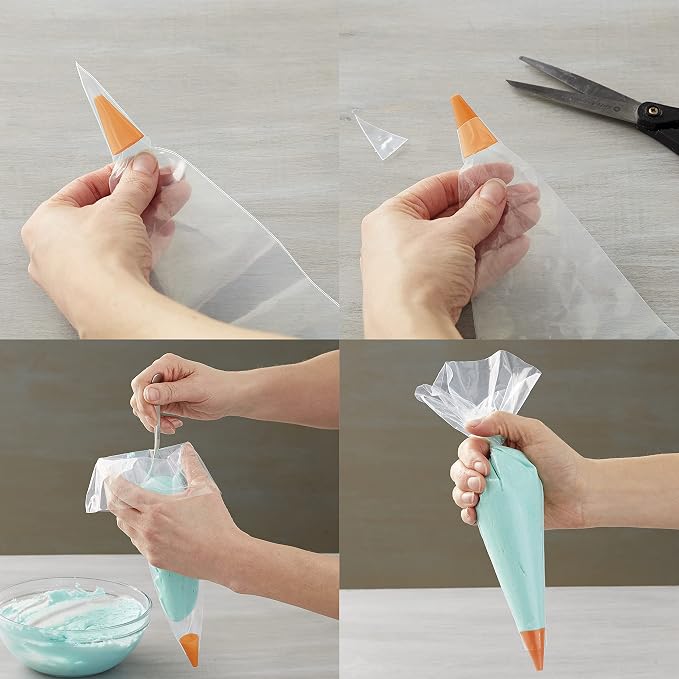 Wilton Easy-Grab Disposable Decorating Bags, 16 in., 100-Count | Extra-Large Single-Use Piping Bags with Easy-Grab Texture Fit Standard Tips for Large Batches of Icing & Cake Decorating