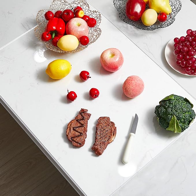 Wesiti Large Acrylic Cutting Board with Lip Non Slip 24"L X 14"W Clear Cutting Board Chopping Acrylic Countertop Protector Cover Shatter Resistant for Home Restaurant Kitchen Sink Stove