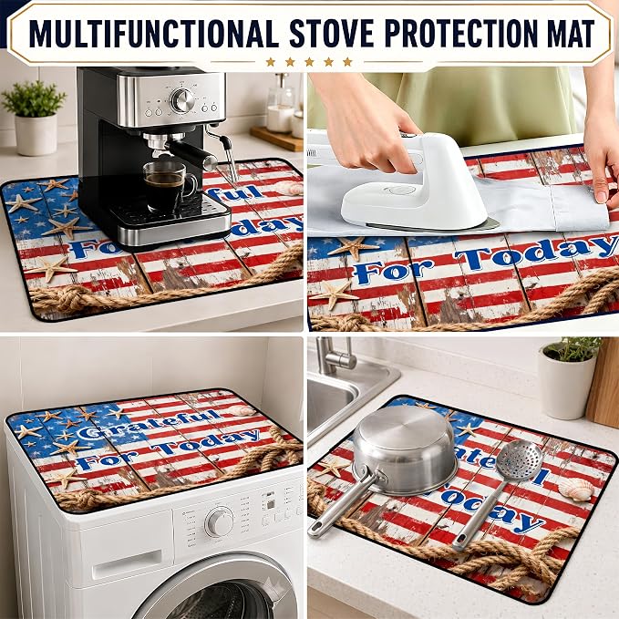 Stove Top Covers with A Non-slip Rubber Coating | protect Your Stove from Scratches, Extend Countertop Space, and Add A Classic Kitchen Touch