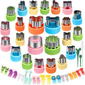 CECEAOAIME 24 pcs Cookie Cutters Fruit Cutter Set Vegetable Stamps Mold