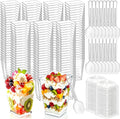 450 Pack Plastic Dessert Cups with Lids and Spoons, 5 oz Mini Dessert Cups | Clear Yogurt Cups with Lids, Small Appetizer Cups for Fruit Party Pudding Shooter