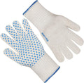DEYAN Oven Gloves with Fingers, 932°F Heat Resistant Oven Mitts | Heat Proof & Cut Resistant Gloves with Non-Slip Silicone Grip for Kitchen Cooking, BBQ, Grill, Baking