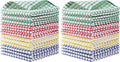 Egles 24 Packs Kitchen Dishcloths 12x12 Inches 100% Cotton Kitchen Dish Cloths for Washing Dishes Scrubbing Wash Cloths Dish Towels Sets (Mix Color)