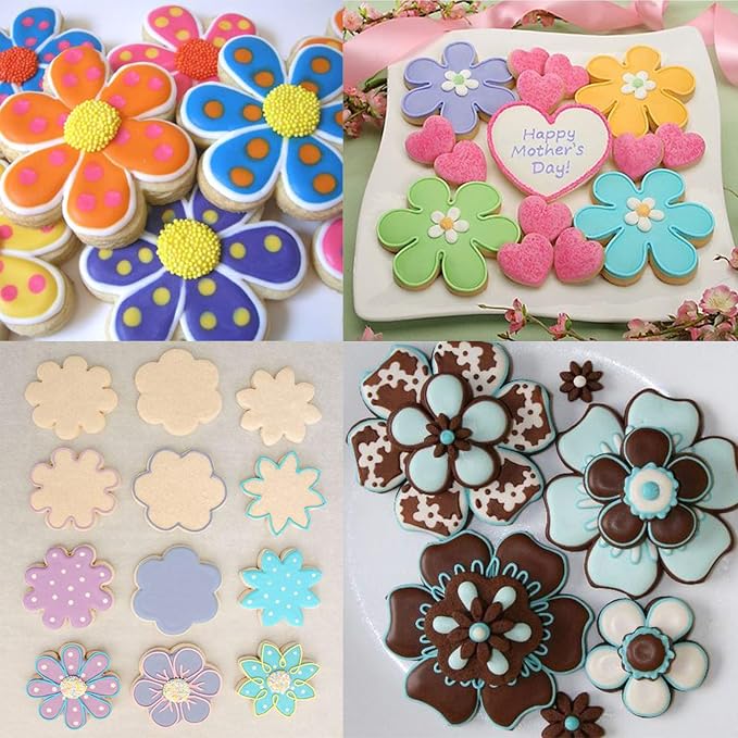 Flower Cookie Cutter, Pack of 5…