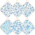 6 Pack Pot Holders 100% Cotton Heat Resistant Potholder, Machine Washable Pot Holder, Hot Pads, Table Pads for Cooking Baking (U)