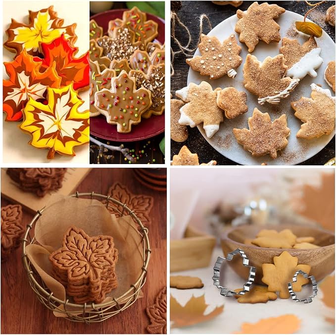 Maple Cookie Cutters Thanksgiving Day, 5 Pack