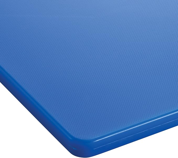 Winco CBBU-1520 Cutting Board, 15-Inch by 20-Inch by 1/2-Inch, Blue,Medium | Dishwasher safe, Stain resistant, Minimizes dulling, Great for Charcuterie, Cheese, Appetizers and Buffet Displays