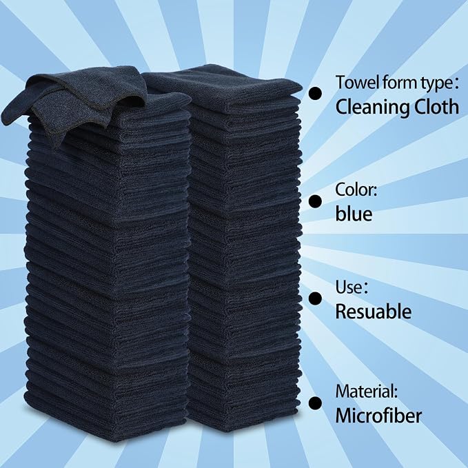 10 Pcs Dry Erase Cloth,12 X 12 Inch,Black | Cleaning Rags Reasonable Whiteboard Cloth Kitchen Towels Microfiber Towels Cars Wash