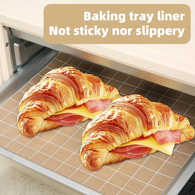 Silicone Baking Mat Roll 12IN*8FT Free Cutting, Non-Slip Pastry Mat, Non-Stick Reusable Air Fryer Liner, Oven Liners, Counter Mat, Freeze Dryer Mat, Easily Cut to Size Fit All Ovens Pans Tins Dishes