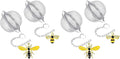 2PC Stainless Steel Mesh Tea Infuser,2.1 inch Tea Ball with Honey Bee (Pack of 2)