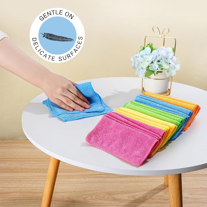 50 Pcs Dry Erase Cloth,6 X 6 Inch,Green/Blue/Yellow/Pink/Orange | Cleaning Rags Reasonable Whiteboard Cloth Kitchen Towels Microfiber Towels Cars Wash