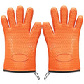 Silicone Grill Gloves for Cooking, Non-Slip and Heat Resistant Material | 11x5.3" Silicone BBQ Gloves with Cotton Lining; Waterproof; Suitable for Grilling, BBQ, Smoker, Handling Hot Pots and Pans