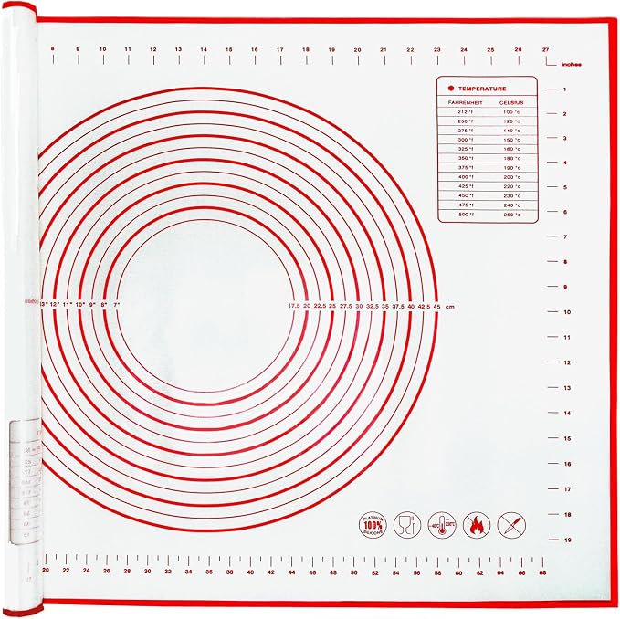 Extra Large 31.5'' x 24" Silicone Baking Mat for Rolling Dough & Pastry – Non-Stick, Heat-Resistant Kitchen Counter Protector – Dishwasher Safe, Easy Clean (XXL-31.5'' X 24'')