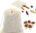 YQL 3x4 Inch Spice Bags for Cooking, 30PCS Reusable Small Muslin Bags | Drawstring Tea Filter Bags for Herbs, Spices, Coffee, Soup Seasoning and Small Sachet Storage