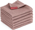 Kitchen Towels 6-Pack Kitchen Dish Cloths,100% Cotton,12x12 In,Brown ﻿ | Towels Waffle Weave,Ultra Soft Absorbent, Quick Drying
