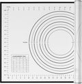 Yansumi silicone pastry non stick baking mat with measurement fondant mat with three sizes for silicone baking mat, counter mat, dough rolling mat,fondant/pie crust mat (Black, 24"L x16"W)