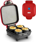 Dash Deluxe Egg Bite Maker - Electric Egg Bite Maker for Healthy Protein Snacks - Quick Cleanup, Space-Saving Design & Non-Slip Feet - 4 Servings, Red