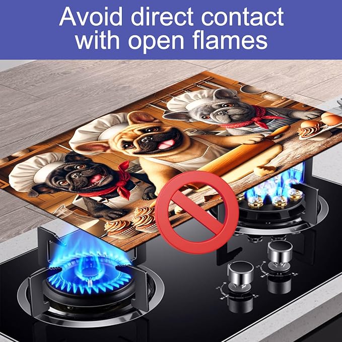 HOMETITUTE Chef Dog Stove Top Cover 28x20 Diatomite Heat Resistant Mat