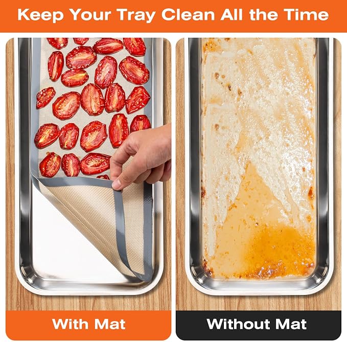 5 pcs Silicone Baking Mats For Harvest Right Freeze Dryer Medium Size Trays (Gray, M - Medium)