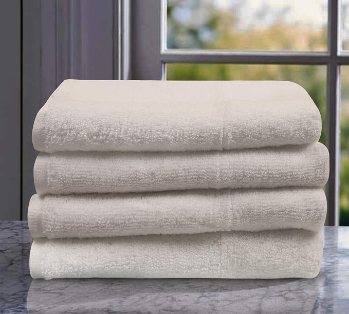 Urban Villa Kitchen Towels Cotton Dish Towels 20”x30” (Set of 4) White