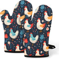 Miracu Oven Mitts Set, Cute Chicken Gifts for Chicken Lovers, Kitchen Decor | Funny Chicken Themed Stuff, Rooster Gifts for Women Mom Her Chicken Lady Owner, Christmas Cooking Baking Accessories