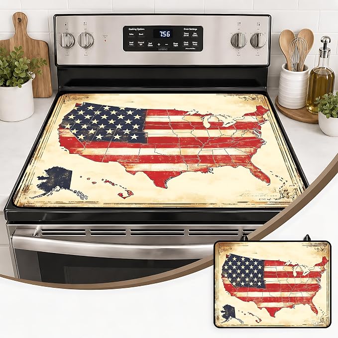 Stove Top Covers with A Non-slip Rubber Coating | protect Your Stove from Scratches, Extend Countertop Space, and Add A Classic Kitchen Touch