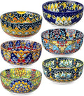 vancasso SIMI 28 oz Cereal Bowls Set of 6, Bohemian Ceramic Soup Bowls | For Pasta, Salad, Ramen, Fruit Serving, Dishwasher and Microwave Safe, Porcelain, Chip-Resistant, Decorative Bowls
